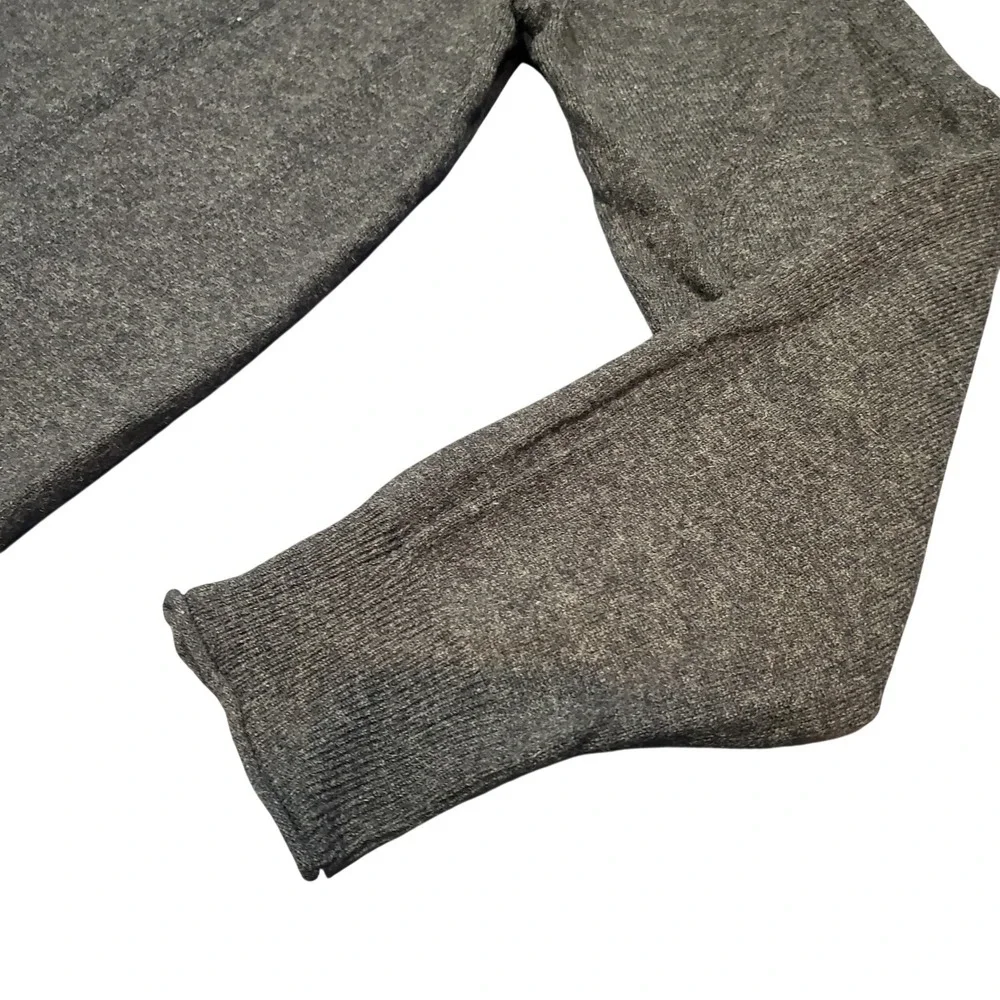 Banana Republic Men's M V-Neck Sweater‎ Gray Lambswool Cashmere Vintage 2005